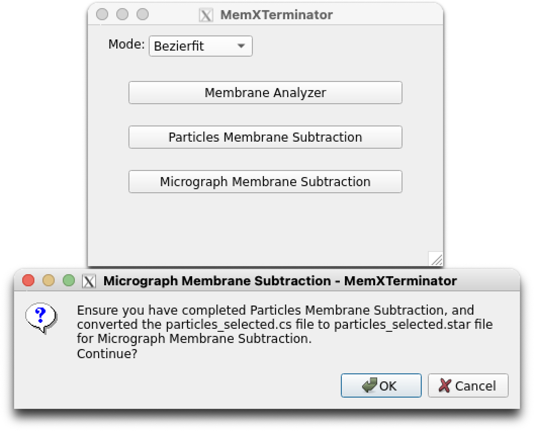 Micrograph Membrane Subtraction interface