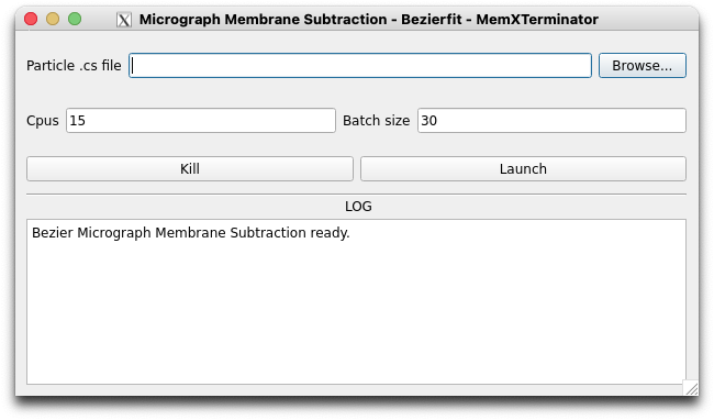 Micrograph Membrane Subtraction main interface