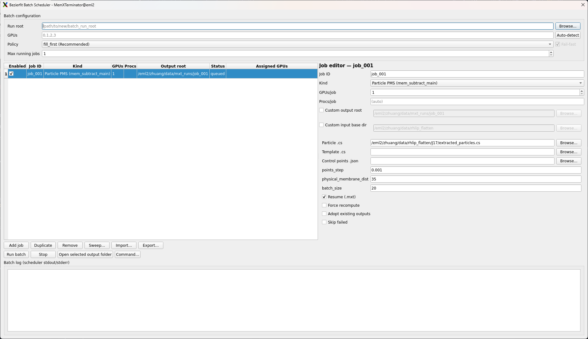 Batch Scheduler interface